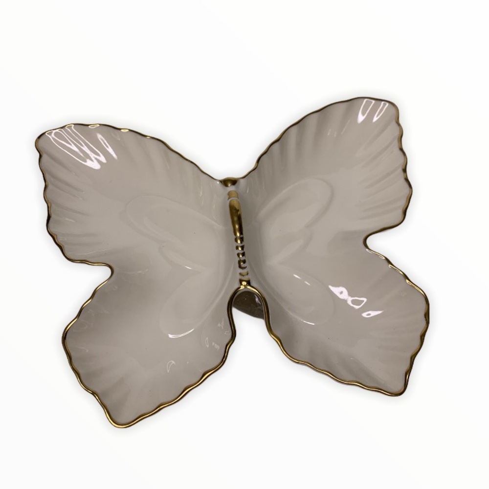 Lenox Butterfly Gold Trim Dish